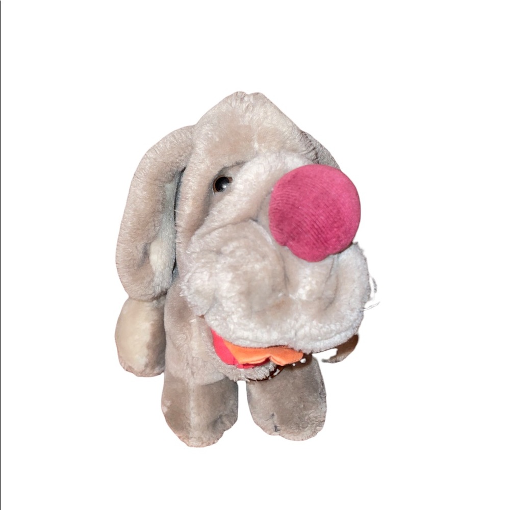 Vintage 80s Wrinkles Dog Plush Toy 9” Ganz